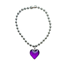 Load image into Gallery viewer, Heart of Glass Stainless Steel Ball Chain Choker/Necklace