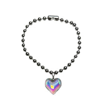 Load image into Gallery viewer, Heart of Glass Stainless Steel Ball Chain Choker/Necklace