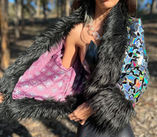 Load image into Gallery viewer, STARSTRUCK Silver Holo Cropped Coat *MADE TO ORDER*