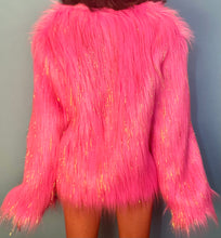Load image into Gallery viewer, Pink Sparkle Stardust Coat Hip Length