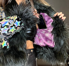 Load image into Gallery viewer, STARSTRUCK Silver Holo Cropped Coat *MADE TO ORDER*