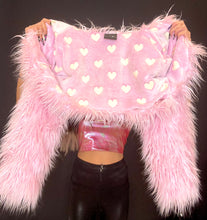 Load image into Gallery viewer, Baby Pink Hearts Bolero Coat