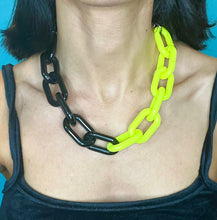 Load image into Gallery viewer, Half & half Colored Acrylic Chain Chokers