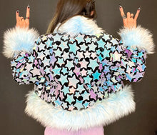 Load image into Gallery viewer, Pastel Cosmic Star crop coat *MADE TO ORDER*
