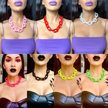 Load image into Gallery viewer, Solid Color Acrylic Chain Choker/Necklace
