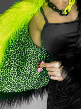 Load image into Gallery viewer, Fierce Neon Jungle Kitty Reversible Colorblock Coat *READY TO SHIP!*