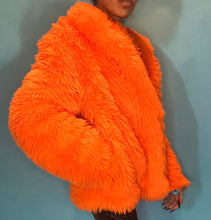 Load image into Gallery viewer, Orange Fungi Collar Coat *READY TO SHIP!*