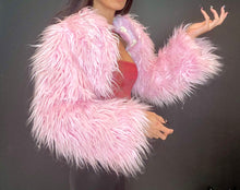 Load image into Gallery viewer, Baby Pink Hearts Bolero Coat
