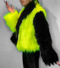 Load image into Gallery viewer, Fierce Neon Jungle Kitty Reversible Colorblock Coat *READY TO SHIP!*
