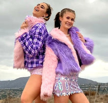 Load image into Gallery viewer, Cotton Candy Dreamz Colorblock Reversible Coat *READY TO SHIP!*