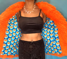 Load image into Gallery viewer, Orange Fungi Collar Coat *READY TO SHIP!*