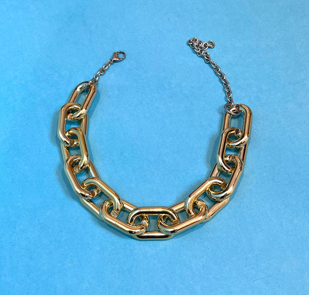 Chrome Acrylic Chain Choker/Necklace
