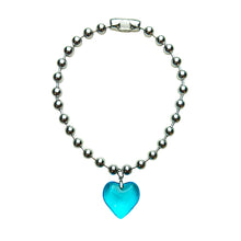 Load image into Gallery viewer, Heart of Glass Stainless Steel Ball Chain Choker/Necklace
