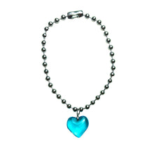 Load image into Gallery viewer, Heart of Glass Stainless Steel Ball Chain Choker/Necklace
