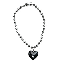 Load image into Gallery viewer, Heart of Glass Stainless Steel Ball Chain Choker/Necklace
