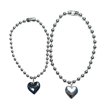 Load image into Gallery viewer, Heart of Glass Stainless Steel Ball Chain Choker/Necklace
