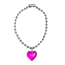 Load image into Gallery viewer, Heart of Glass Stainless Steel Ball Chain Choker/Necklace
