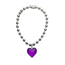 Load image into Gallery viewer, Heart of Glass Stainless Steel Ball Chain Choker/Necklace
