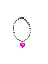 Load image into Gallery viewer, Heart of Glass Stainless Steel Ball Chain Choker/Necklace
