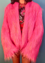 Load image into Gallery viewer, Pink Sparkle Stardust Coat Hip Length
