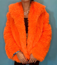 Load image into Gallery viewer, Orange Fungi Collar Coat *READY TO SHIP!*

