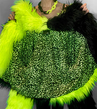 Load image into Gallery viewer, Fierce Neon Jungle Kitty Reversible Colorblock Coat *READY TO SHIP!*

