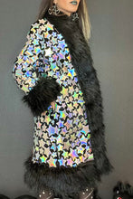Load image into Gallery viewer, Long Silver Holo Cosmic Star Coat *MADE TO ORDER*
