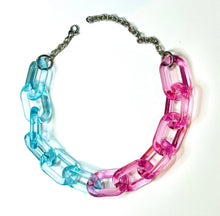 Load image into Gallery viewer, Half &amp; half Colored Acrylic Chain Chokers

