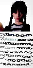 Load image into Gallery viewer, Wednesday Inspired Acrylic Chain Chokers
