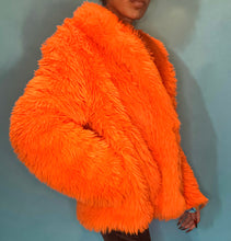 Load image into Gallery viewer, Orange Fungi Collar Coat
