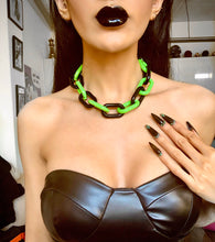 Load image into Gallery viewer, Two-toned Acrylic Chain Choker/Necklace
