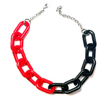 Load image into Gallery viewer, Half &amp; half Colored Acrylic Chain Chokers
