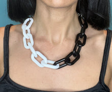 Load image into Gallery viewer, Half &amp; half Colored Acrylic Chain Chokers
