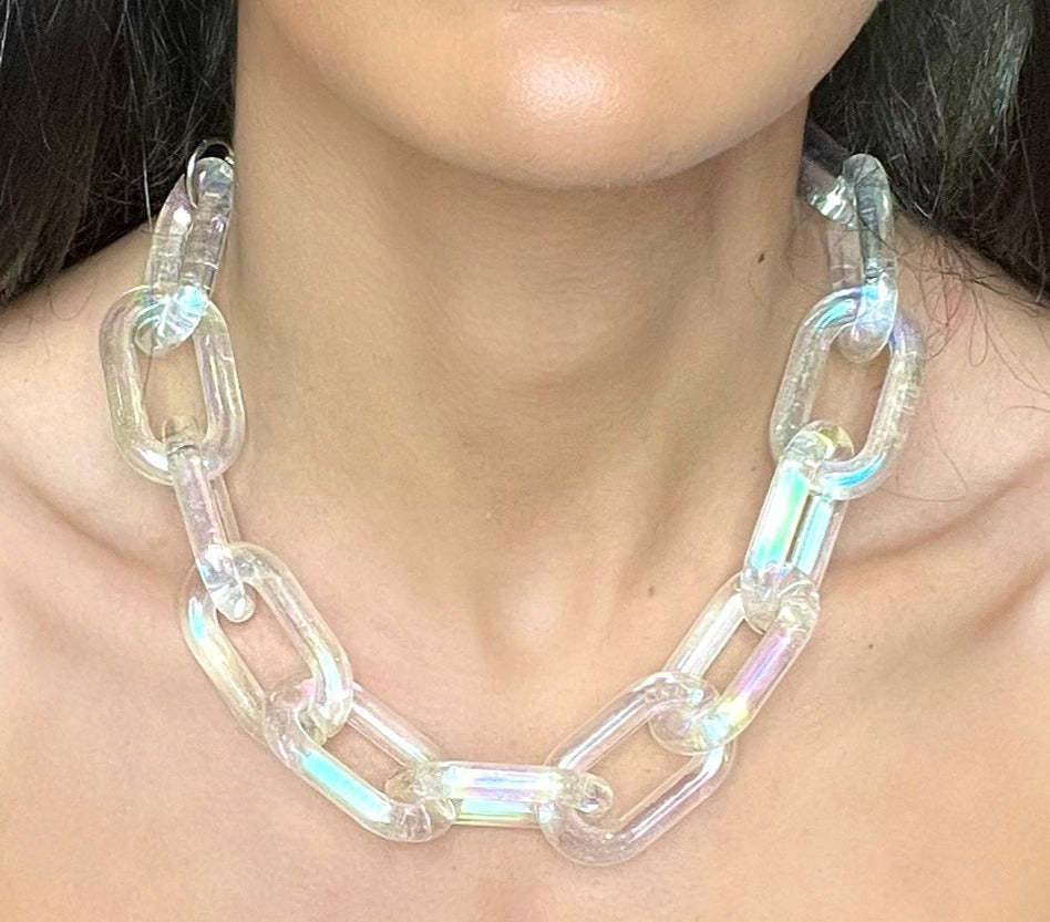 Holographic Acrylic Chain Choker/Necklace
