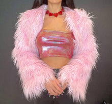 Load image into Gallery viewer, Baby Pink Hearts Bolero Coat
