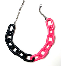 Load image into Gallery viewer, Half &amp; half Colored Acrylic Chain Chokers
